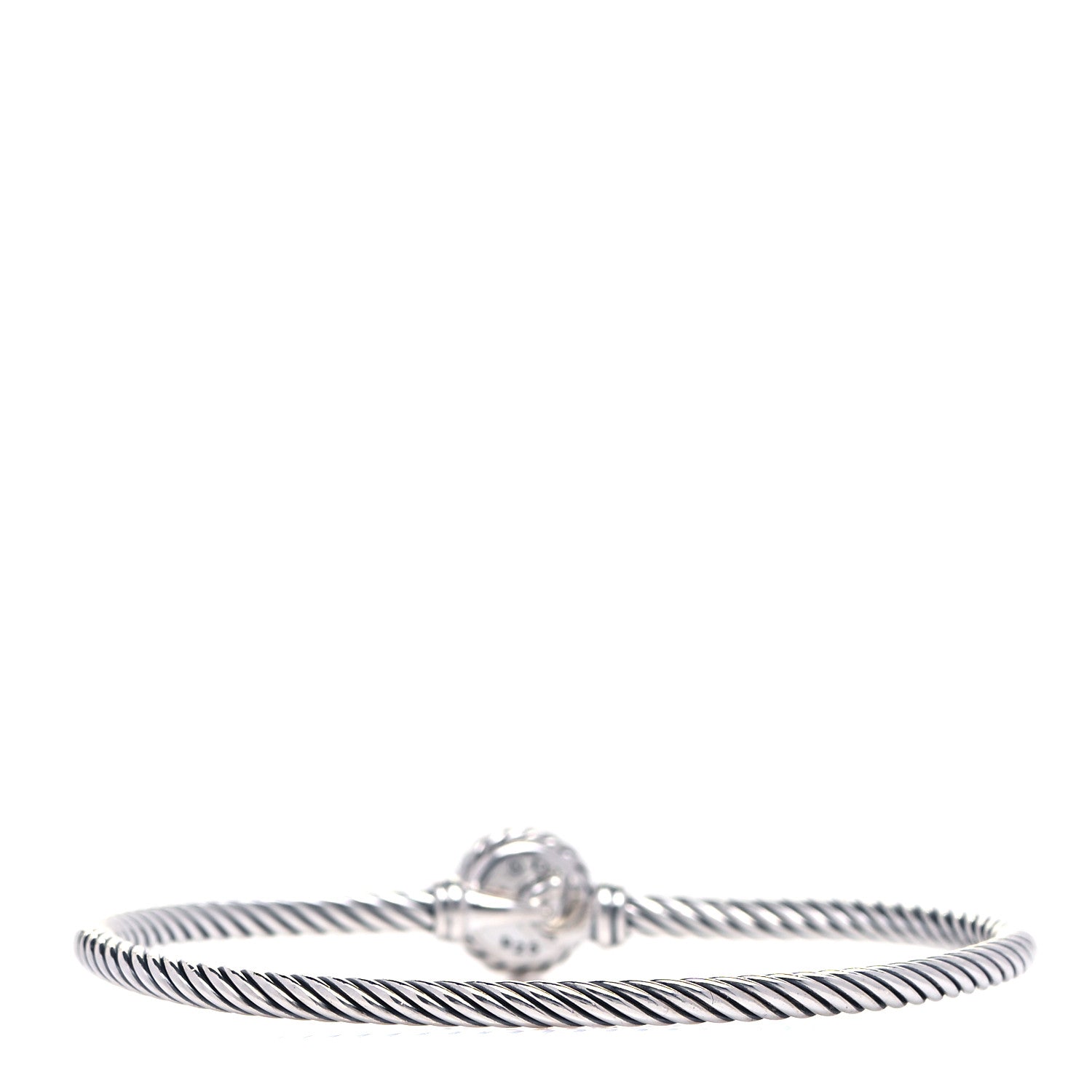 David Yurman Sterling Silver Black Orchid 3mm Chatelaine Bracelet 3 of 5