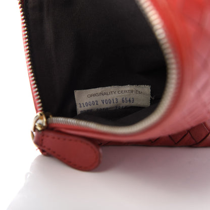 Bottega Veneta Nappa Intrecciato Double Zip Clutch Wallet Red 9 of 9