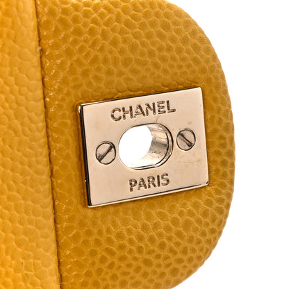 Chanel Caviar Quilted Mini Rectangular Flap Yellow 6 of 12