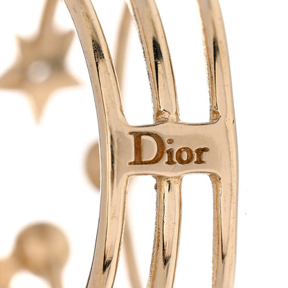Christian Dior Metal Crystal Shiny-D Ring L Gold 4 of 5