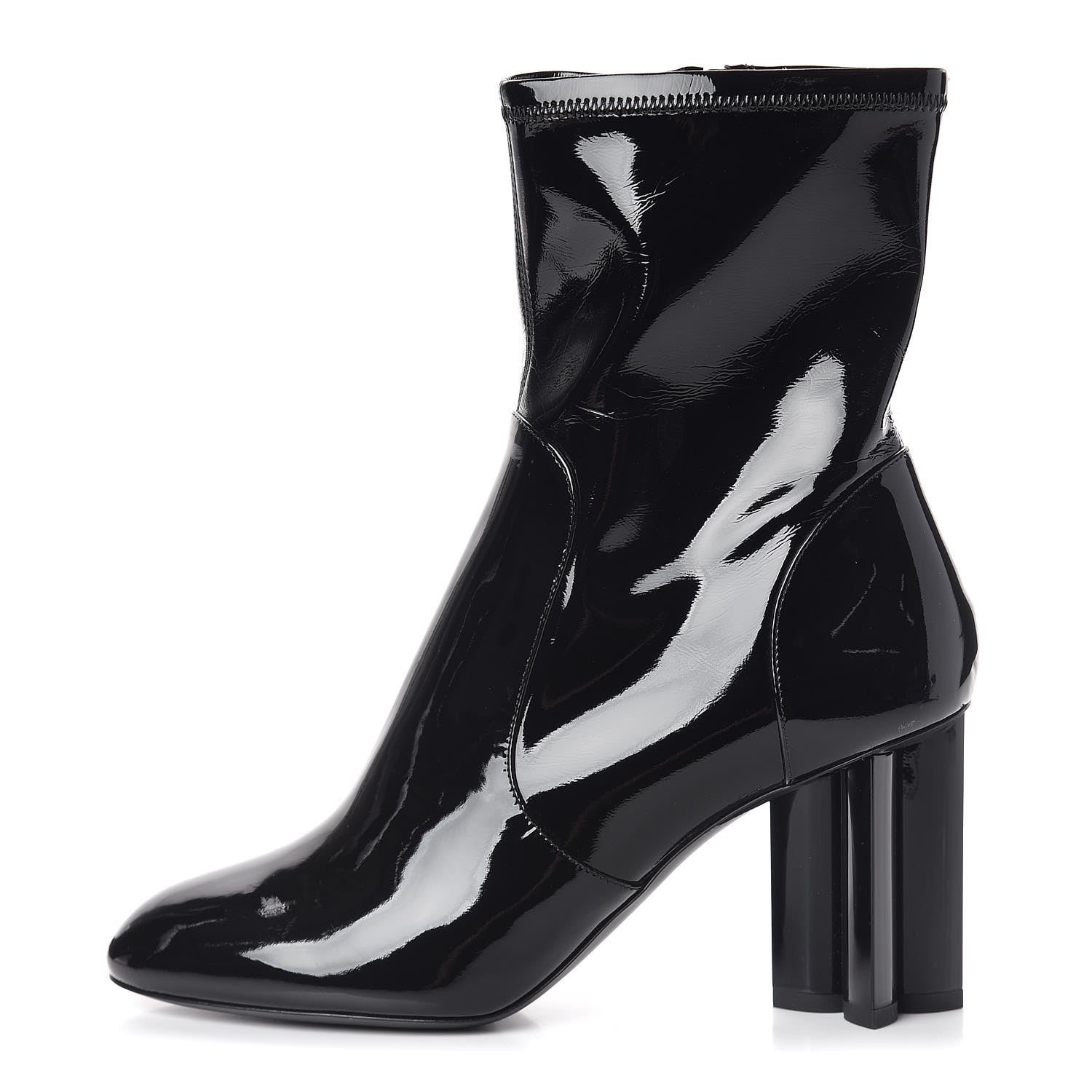 Louis Vuitton Patent Silhouette Ankle Boots 39 Black 1 of 7