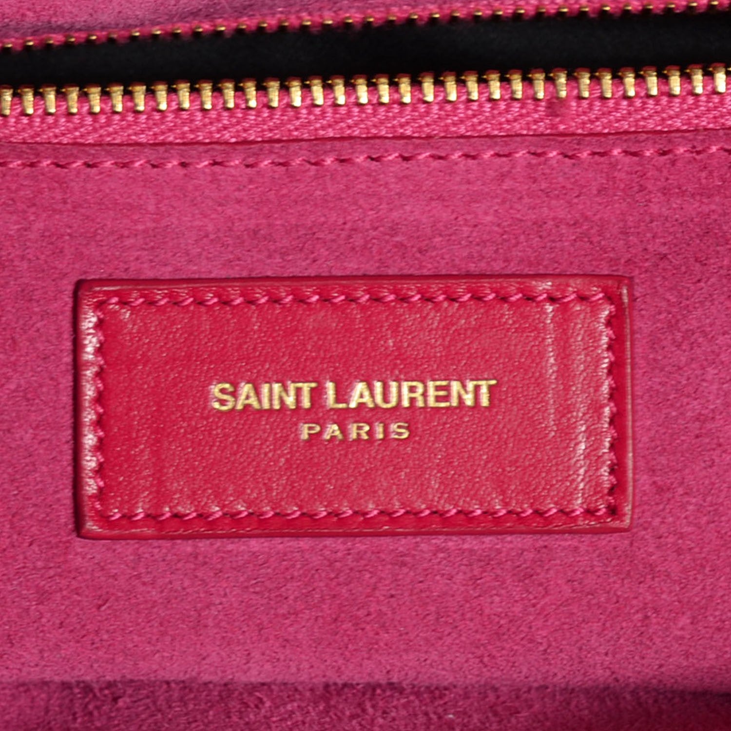 Saint Laurent Calfskin Classic Duffle 6 Fuchsia 6 of 9