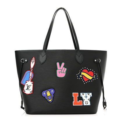 Louis Vuitton Epi Stickers Neverfull MM Black 3 of 10