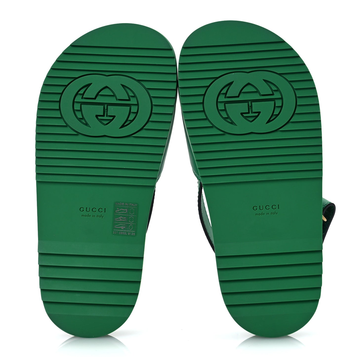Calfskin Interlocking G Slingback Sandals 36.5 New Shamarock