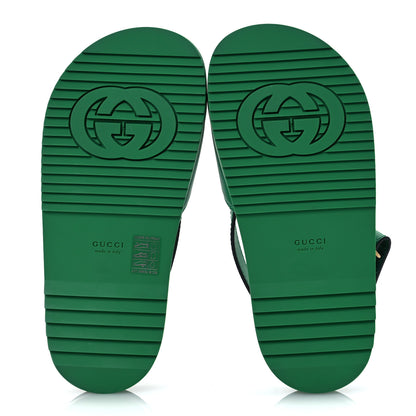 Gucci Calfskin Interlocking G Slingback Sandals 36.5 New Shamarock 7 of 10