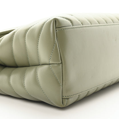 Saint Laurent Calfskin Y Quilted Monogram Medium Loulou Chain Satchel Light Sage 9 of 12