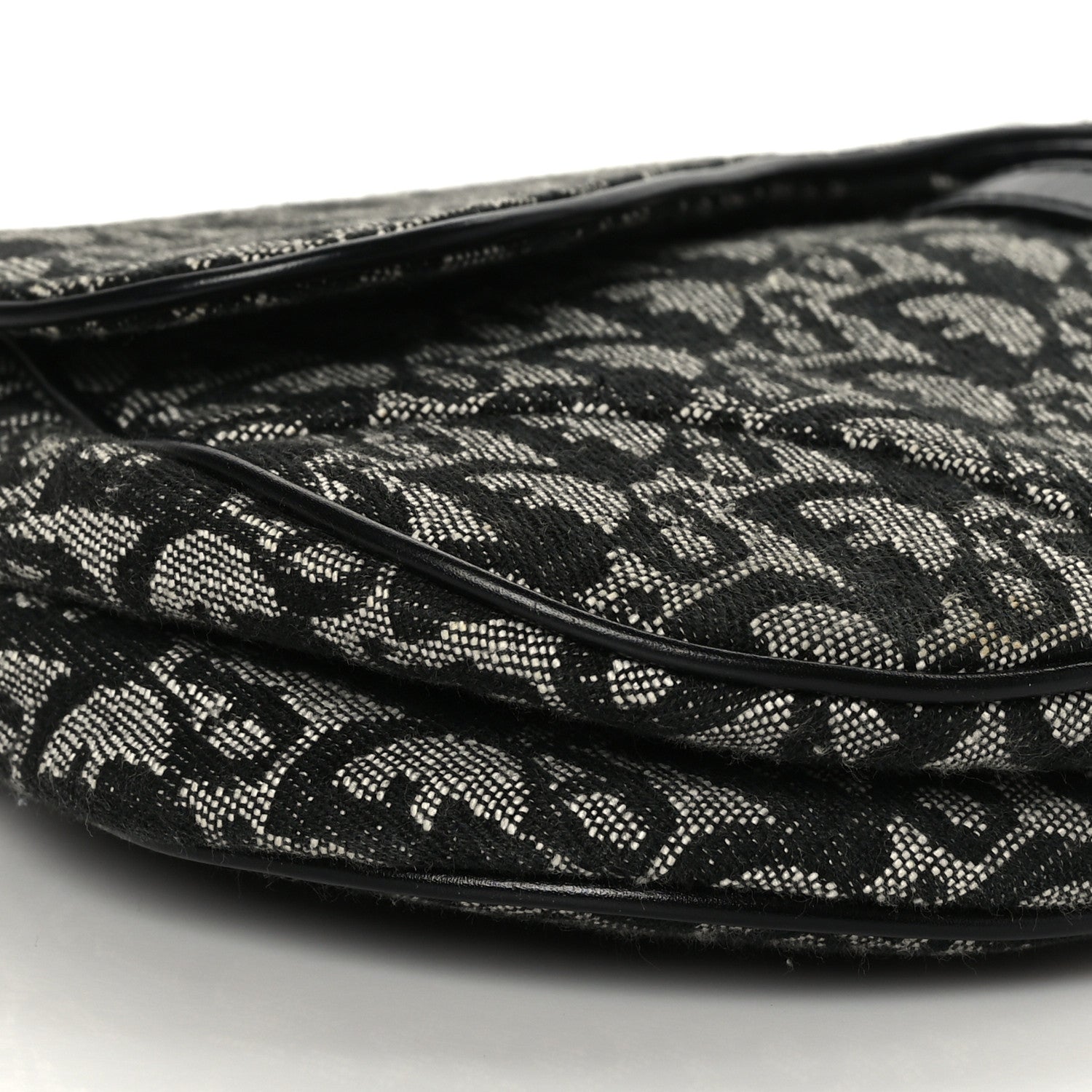 Christian Dior Monogram Saddle Bag Black 8 of 10