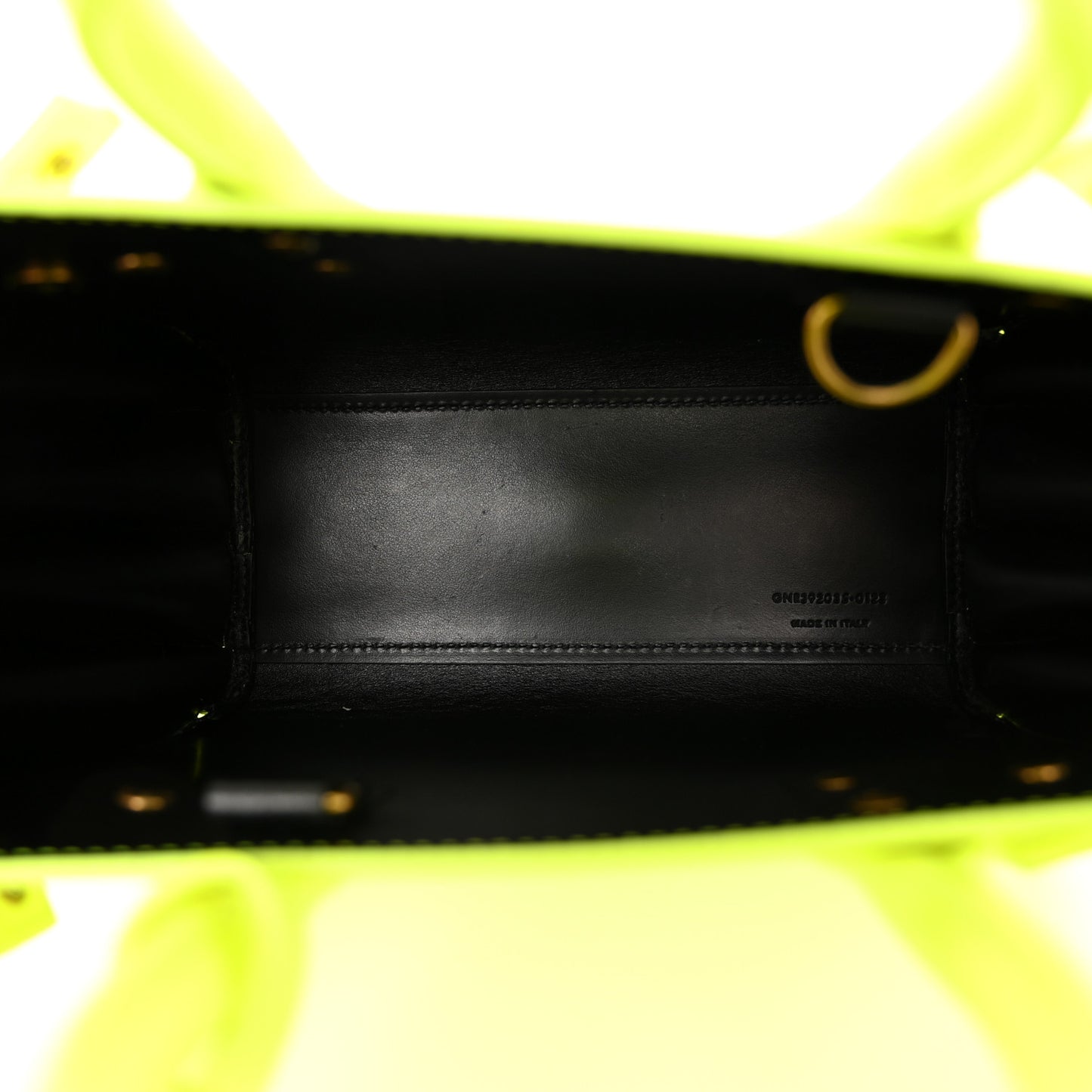Calfskin Nano Sac De Jour Neon Yellow