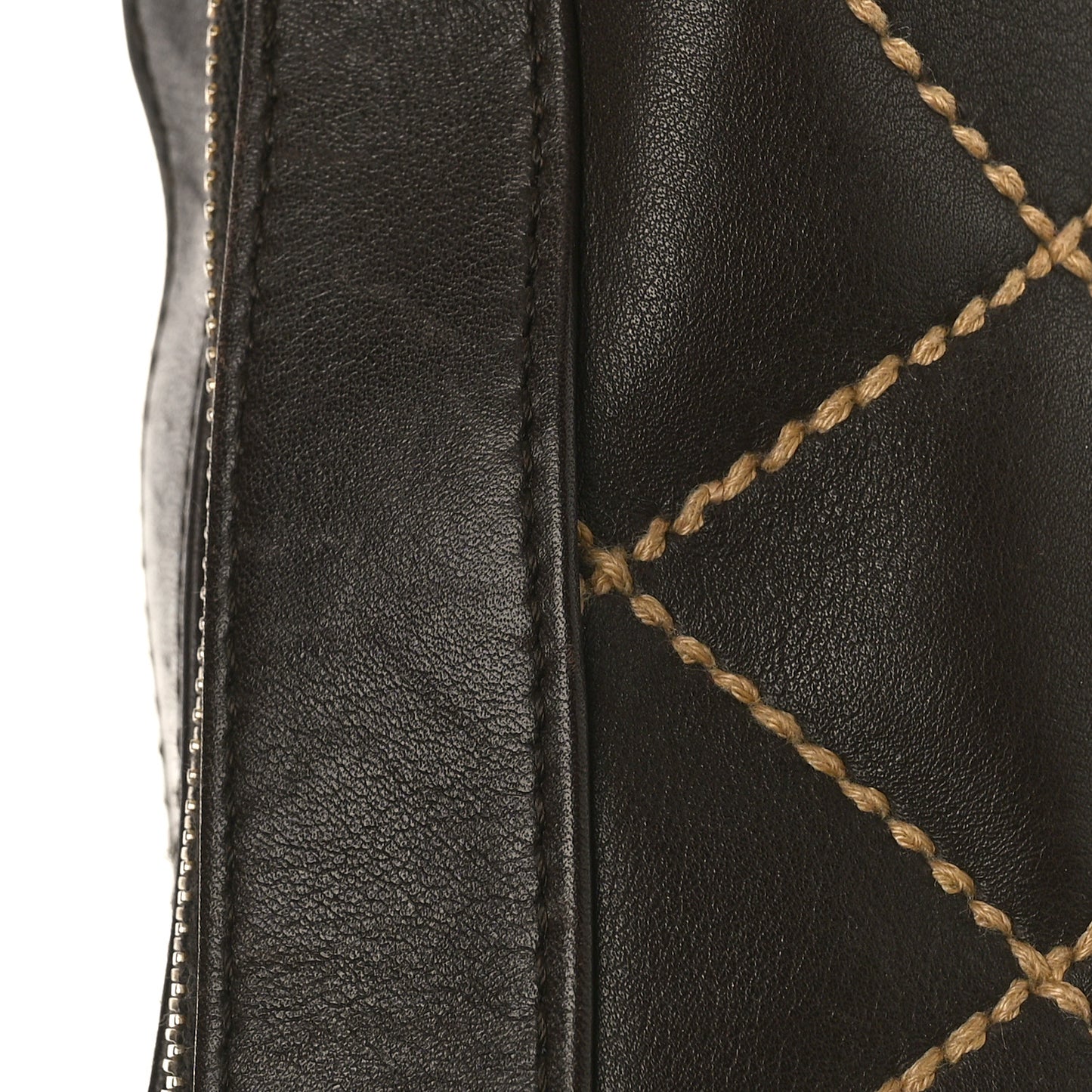 Calfskin Wild Stitch Hobo Brown