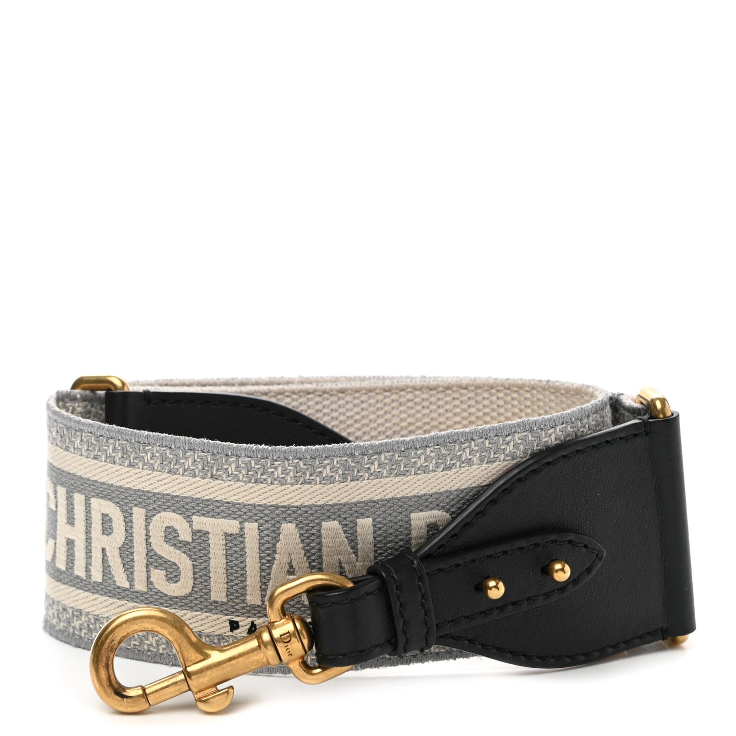 Canvas Embroidered Shoulder Strap Grey