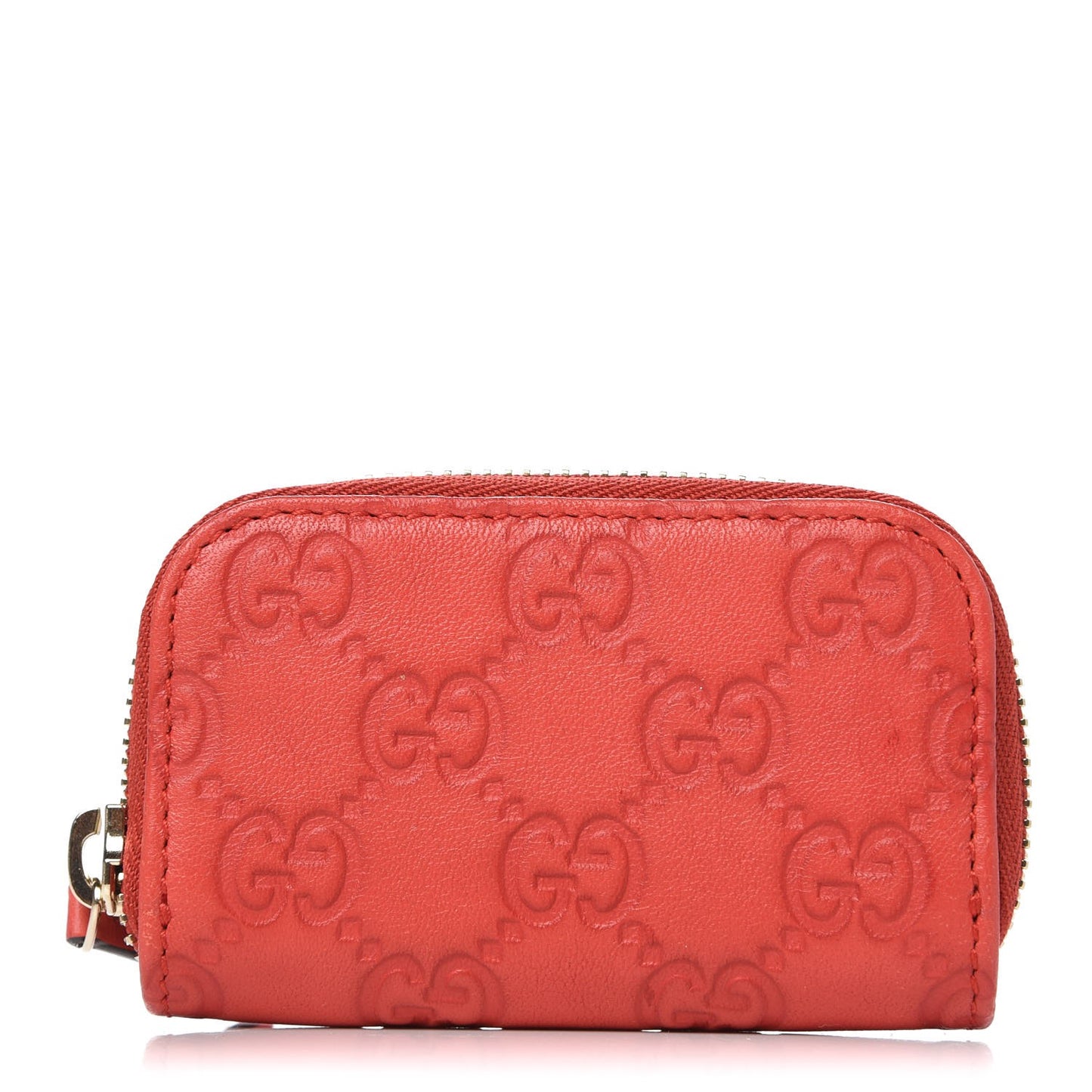 Guccissima Zip Around Coin Purse Red