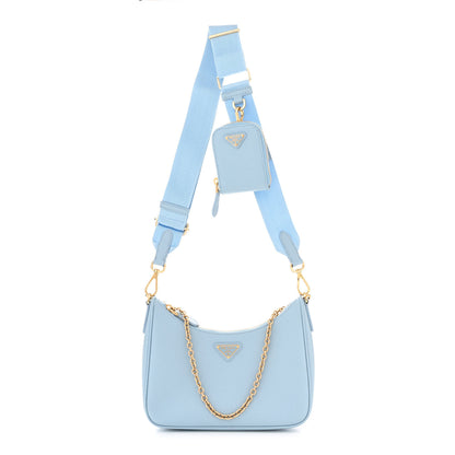 Prada Saffiano Re-Edition 2005 Shoulder Bag Celeste 1 of 11