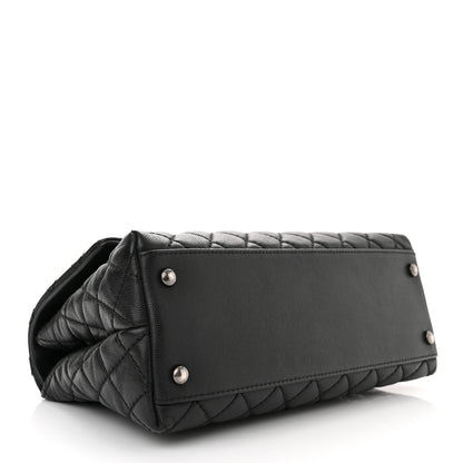 Chanel Caviar Quilted Small Coco Handle Flap Black 4 of 10