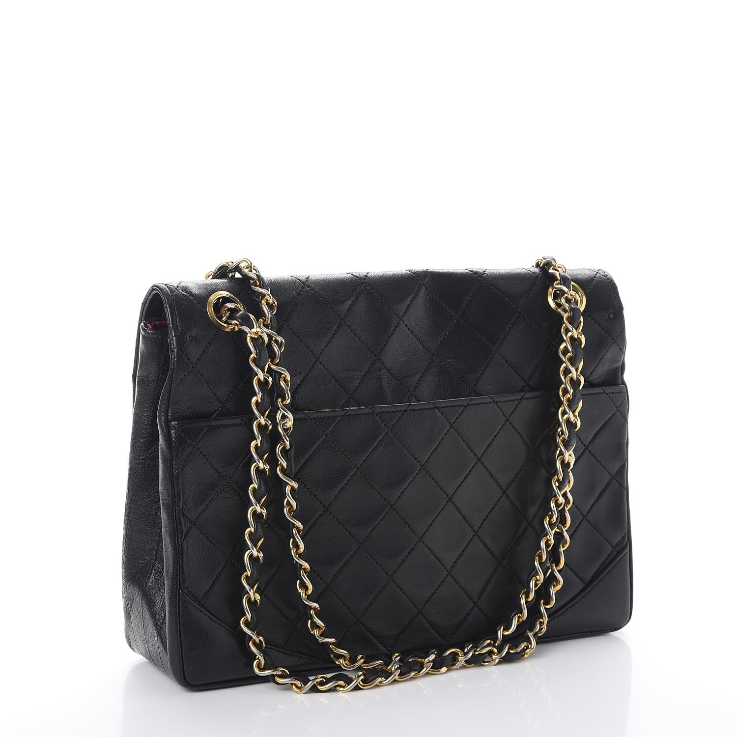 Chanel Lambskin Quilted Medium Single Flap Black 4 of 15