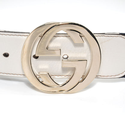 Gucci Leather Web Belt 90 36 White 4 of 4