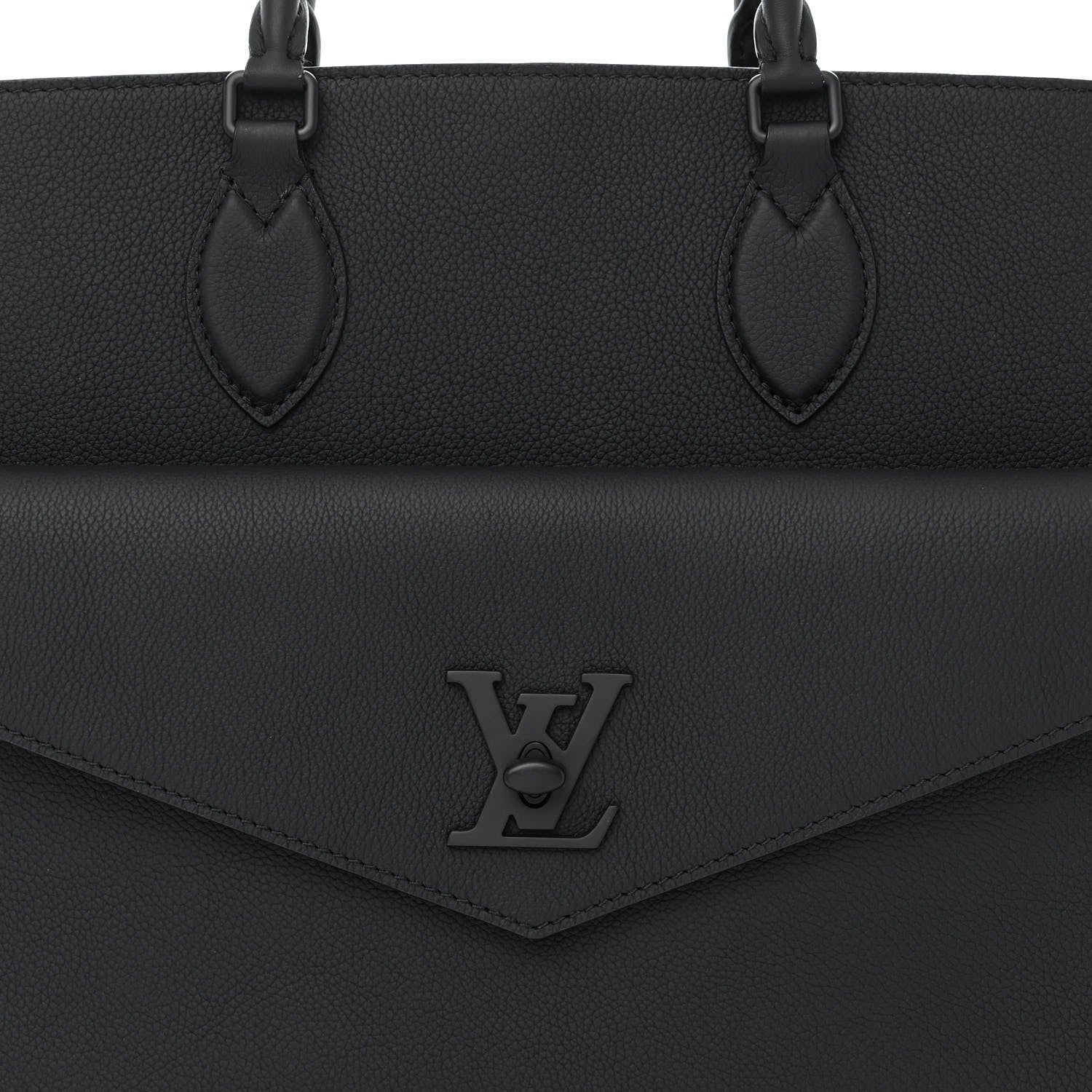 Louis Vuitton Soft Calfskin Lockme Tote MM Black 9 of 11