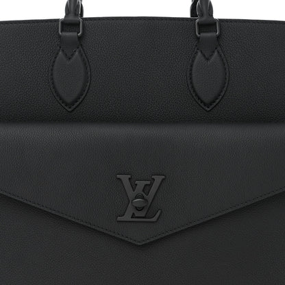 Louis Vuitton Soft Calfskin Lockme Tote MM Black 9 of 11