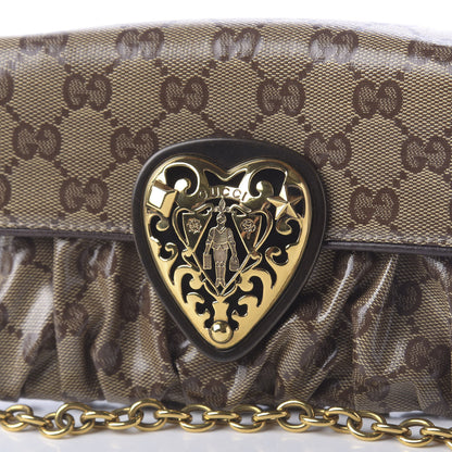 Gucci Crystal Monogram Babouska Clutch Dark Brown 10 of 10