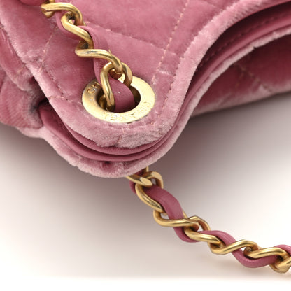 Chanel Velvet Quilted Small Wavy CC Hobo Pink 12 of 12