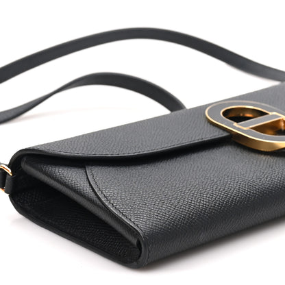 Hermes Epsom Enamel Maillon Wallet To Go Black 8 of 10