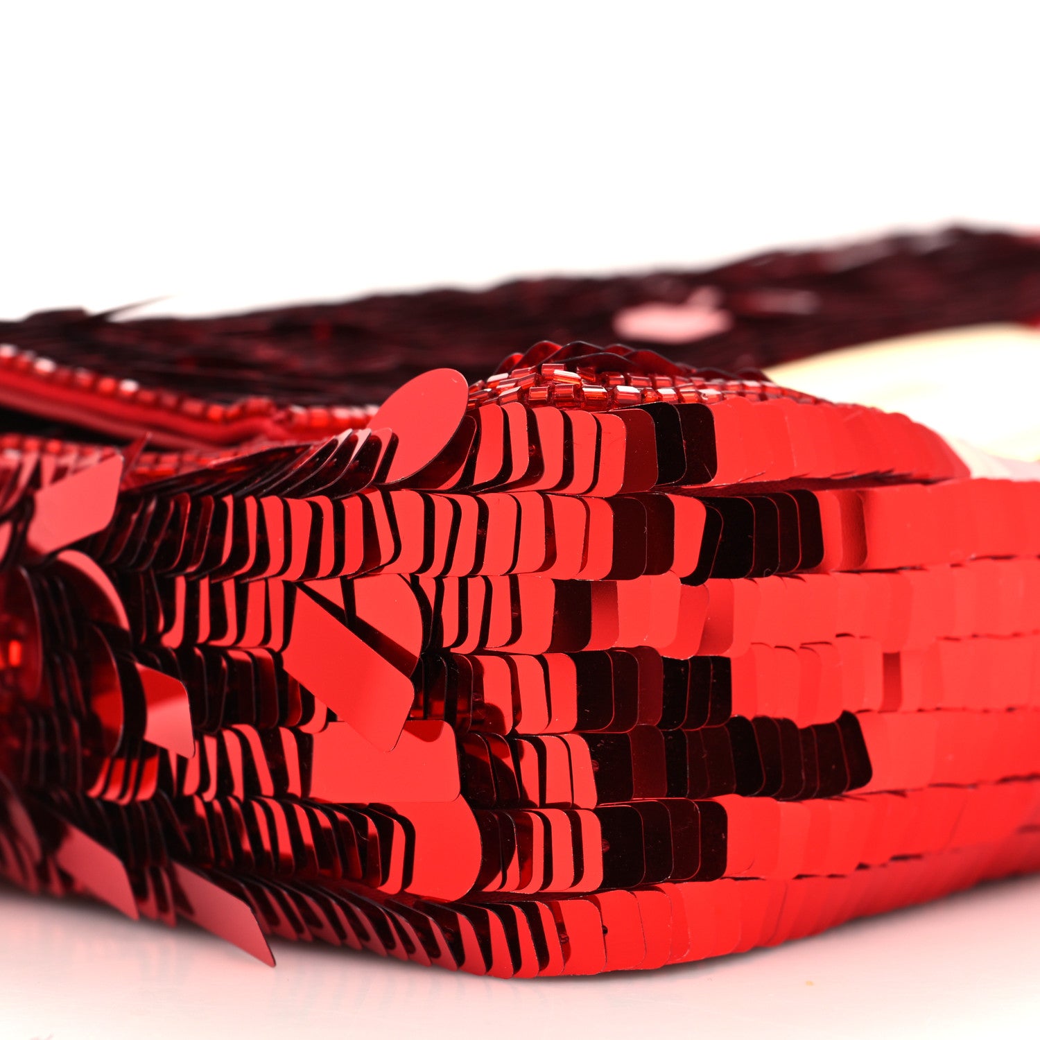 Fendi Sequin Paillettes Vitello Grace Sex and the City Mini Baguette Mattone 10 of 11