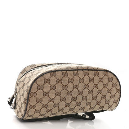 Gucci Monogram Dollar Calfskin Waist Pouch Beige Ebony Testa di Moro Marrone Scuro 4 of 10