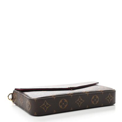 Louis Vuitton Monogram Pochette Felicie Chain Wallet Fuchsia 5 of 12