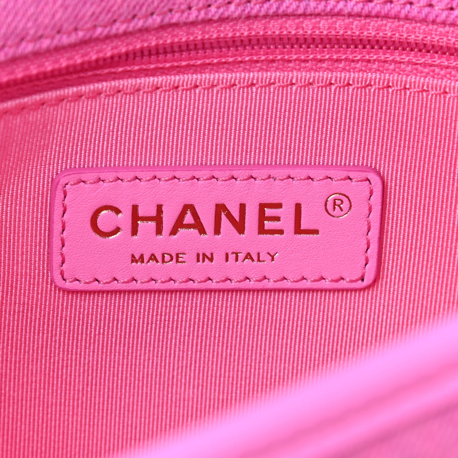 Chanel Denim Quilted Small Messenger Flap Neon Pink 8 of 9