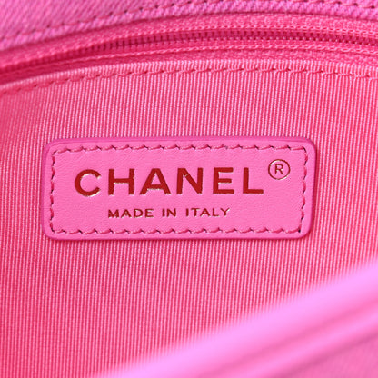 Chanel Denim Quilted Small Messenger Flap Neon Pink 8 of 9