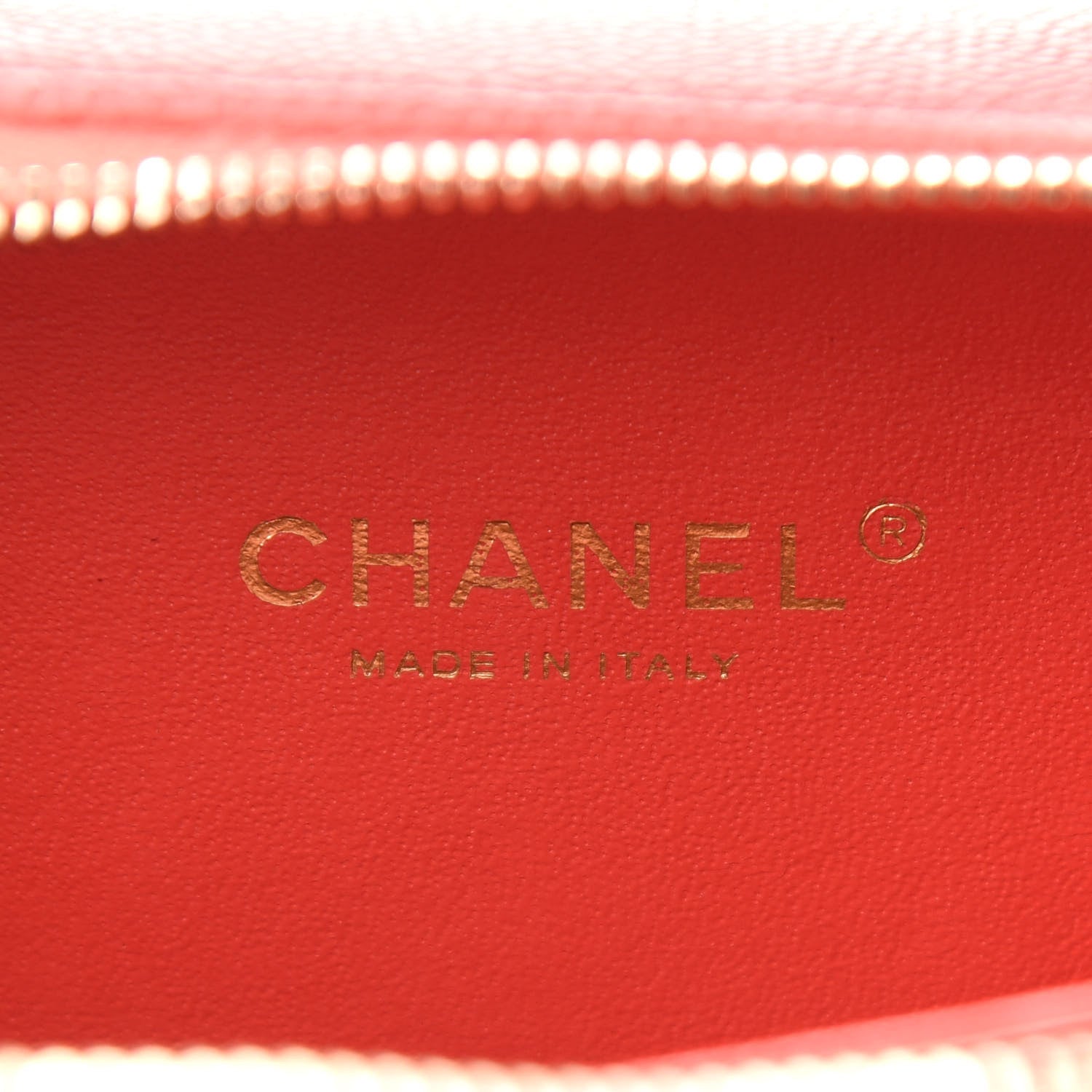 Chanel Caviar Quilted Small CC Filigree Vanity Case Coral 6 of 9