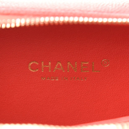 Chanel Caviar Quilted Small CC Filigree Vanity Case Coral 6 of 9