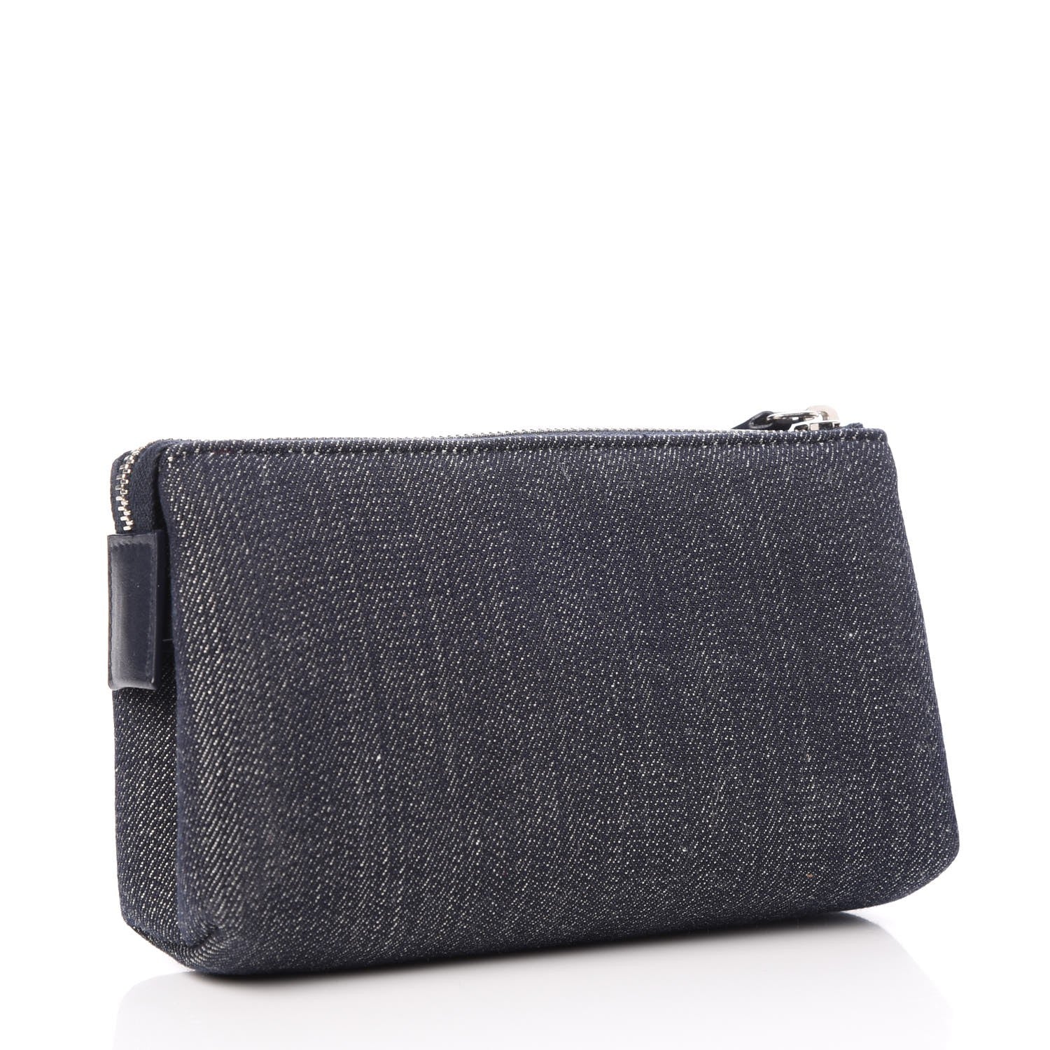Chanel Denim Deauville Cosmetic Pouch Blue 3 of 7