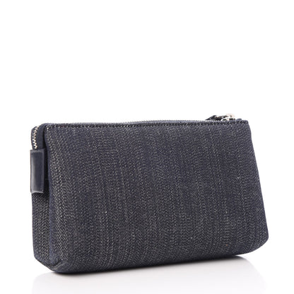 Chanel Denim Deauville Cosmetic Pouch Blue 3 of 7
