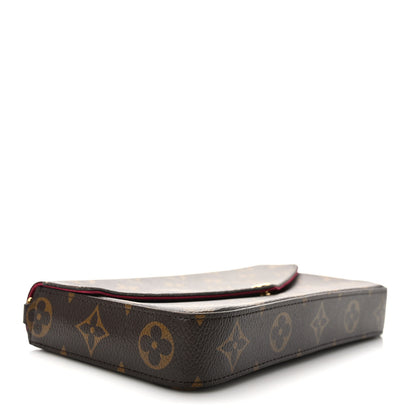 Louis Vuitton Monogram Pochette Felicie Chain Wallet Fuchsia 5 of 9