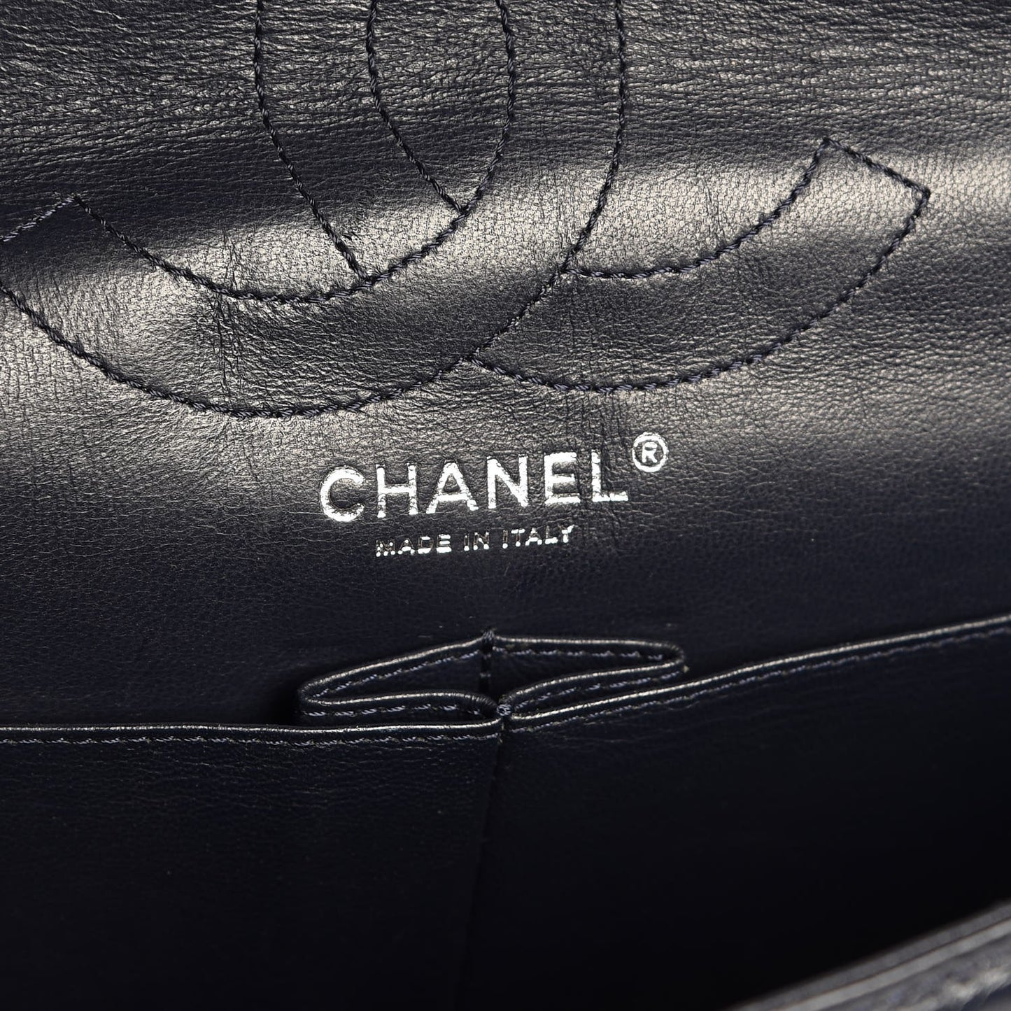 Aged Calfskin Quilted 2.55 Reissue 226 Flap Navy Blue