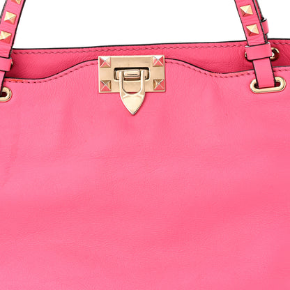 Valentino Garavani Vitello Medium Rockstud Tote Fuxia Fluo 6 of 16