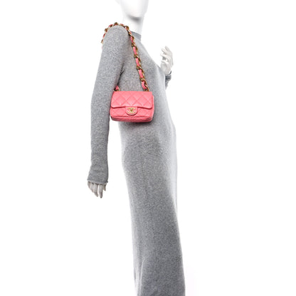 Chanel Lambskin Quilted Mini Funky Town Flap Pink 2 of 11