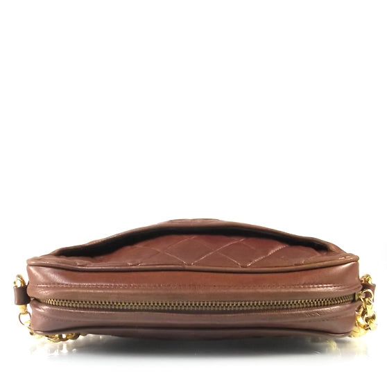 Chanel Quilted Lambskin Tassel Camera Case Brown 4 of 11