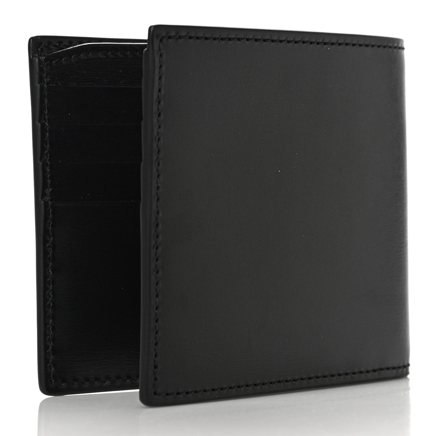Gucci Smooth Calfskin GG Marmont Bi-Fold Wallet Black 3 of 10