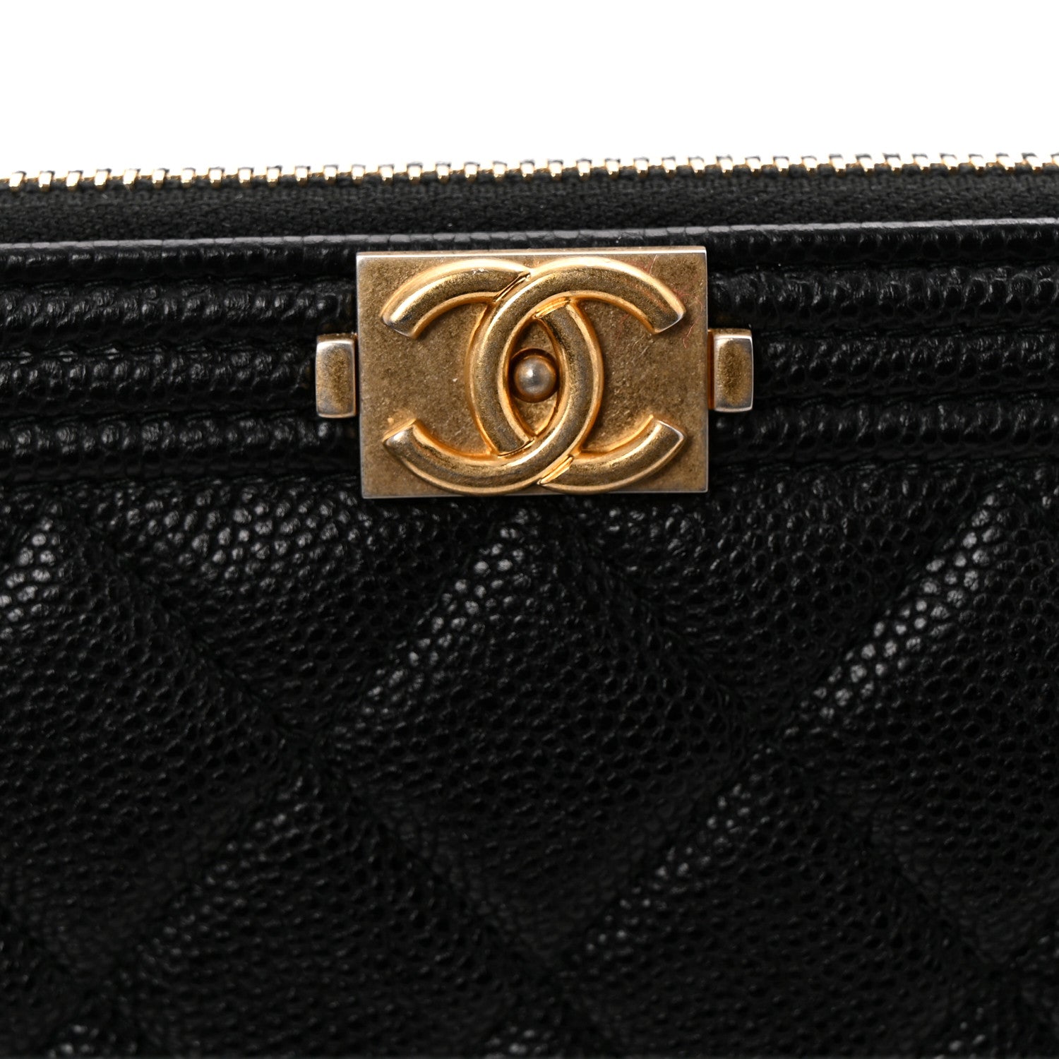 Chanel Caviar Quilted Small Zipped Boy Pouch Black 20 of 22