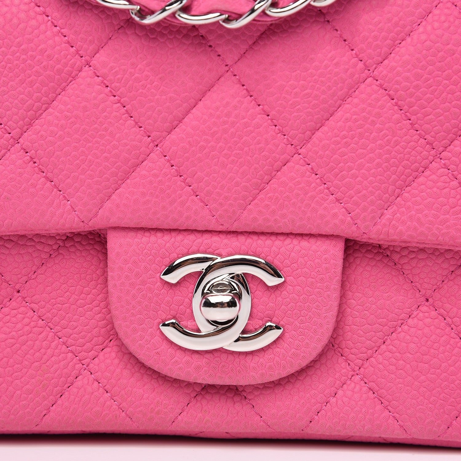 Chanel Iridescent Caviar Quilted Mini Rectangular Flap Pink 8 of 15