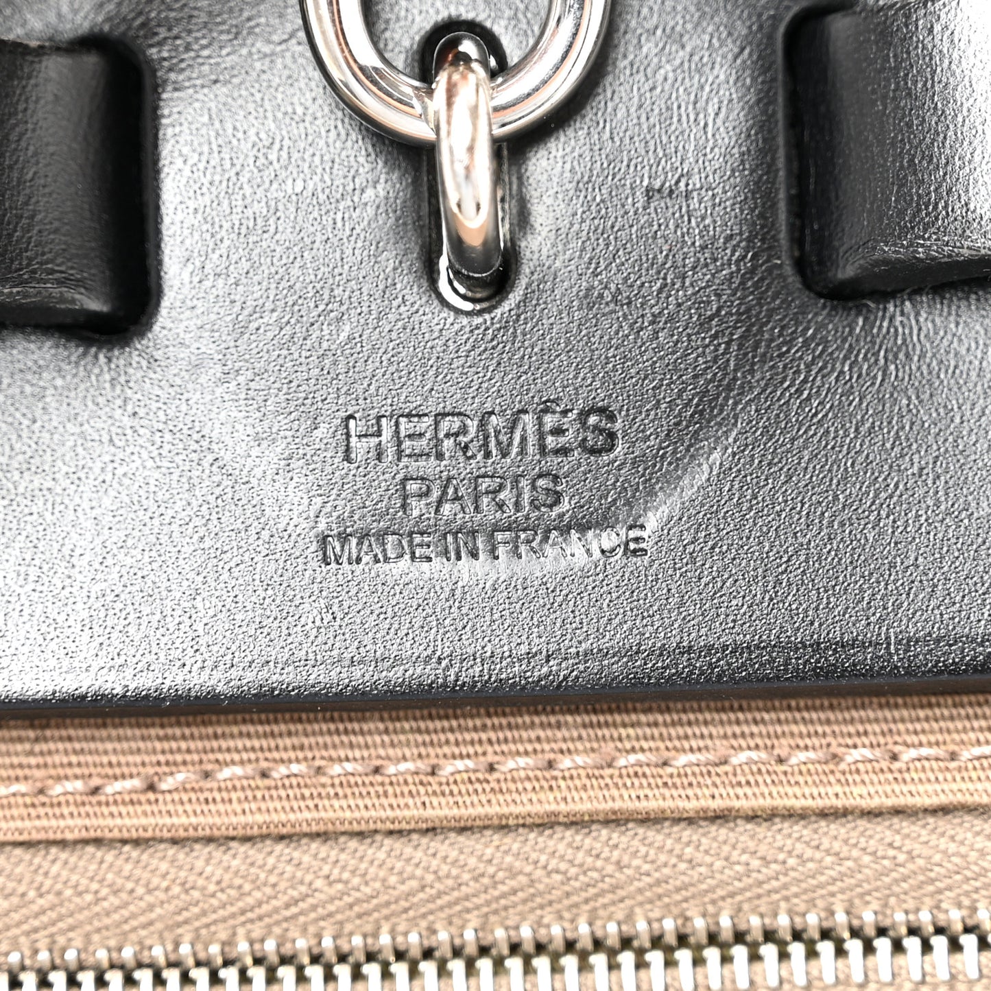 Toile Officier Vache Hunter Herbag Zip 31 PM Etoupe Bleu Indigo Etoupe Black