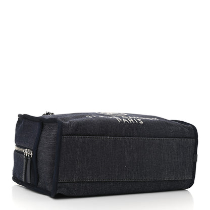 Chanel Denim Deauville Bowling Bag Dark Blue 4 of 10