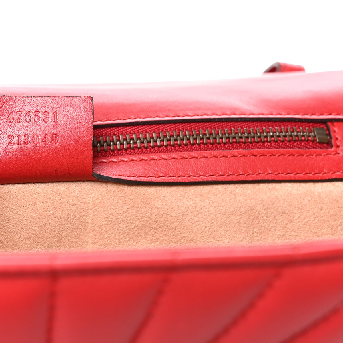 Gucci Calfskin Bamboo Trapuntata Queen Margaret Top Handle Bag Hibiscus Red 7 of 10