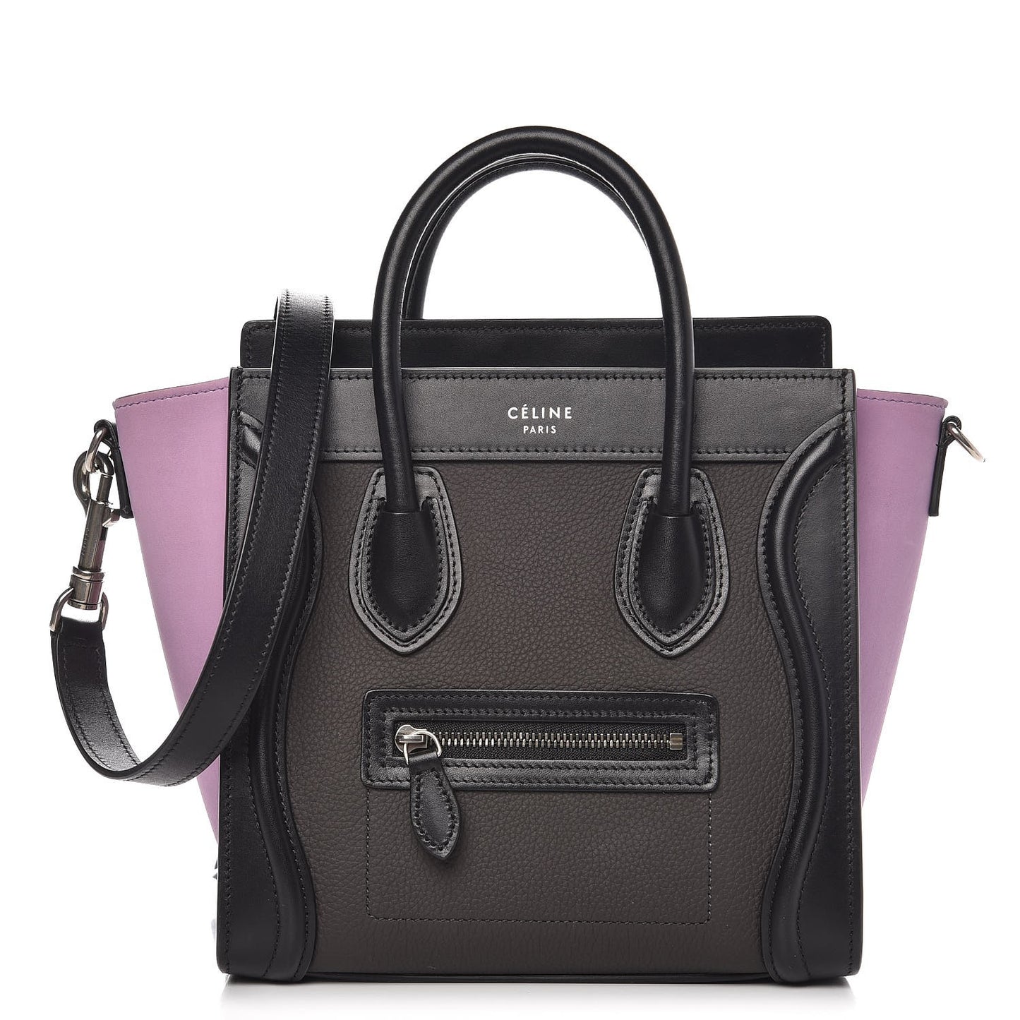 Baby Grained Calfskin Nano Tri-Color Luggage Anthracite