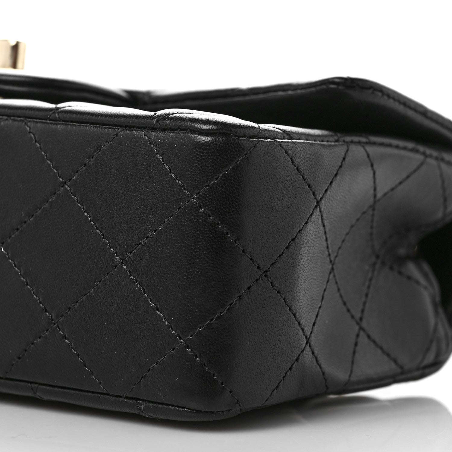 Chanel Lambskin Quilted Mini Rectangular Flap Black 9 of 10