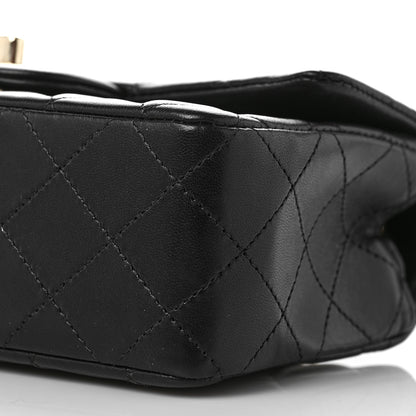 Chanel Lambskin Quilted Mini Rectangular Flap Black 9 of 10