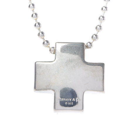 Tiffany Sterling Silver Square Cross Pendant Necklace 5 of 6