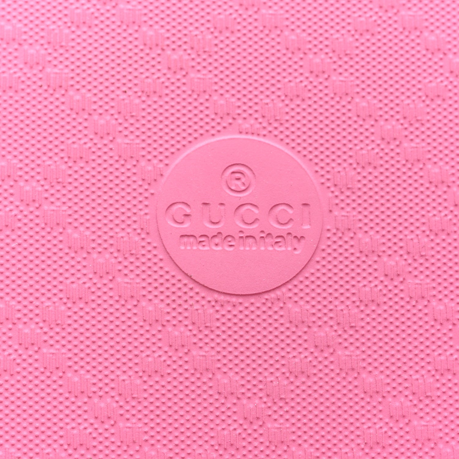 Gucci Rubber Logo Stamped Mens Slide Sandals 11 Fuchsia 7 of 9