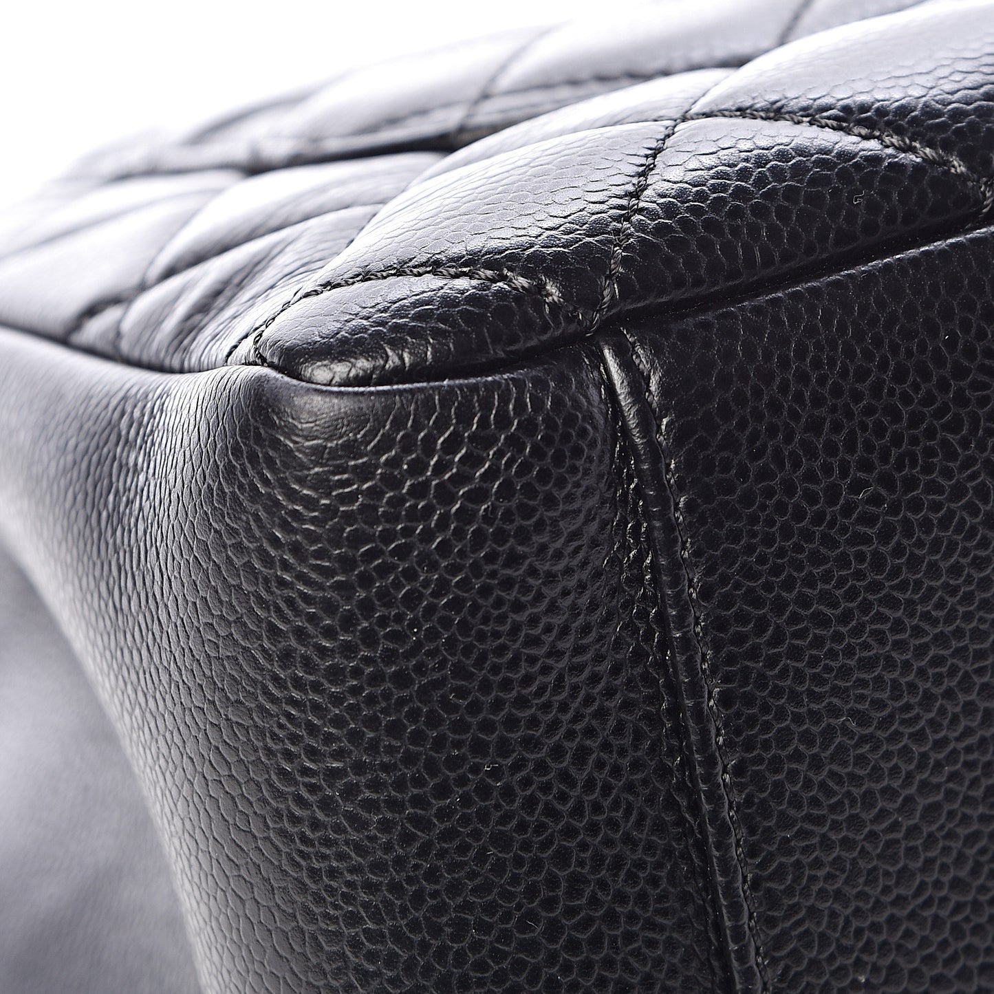 Caviar Quilted Grand Shopping Tote GST Black